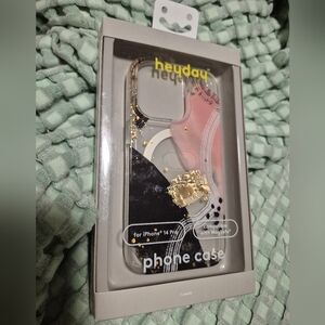 iPhone 14 Pro Heyday Pink, Black & Gold Phone Case